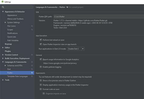 Flutter SDK Path in Android Studio 的图像结果