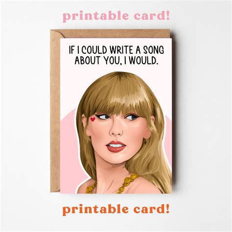 Printable Taylor Swift Valentine's/anniversary Card - Etsy
