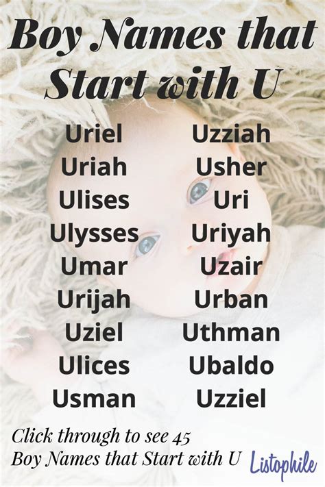 List of boy names that start with U; baby boy names beginning with U ...