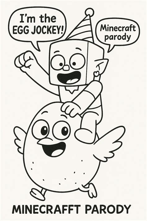 Free chicken jockey coloring page generator – 12 chicken jockey ...