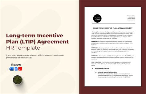 Long-term Incentive Plan (LTIP) Agreement HR Template in Word, PDF, Google Docs - Download ...