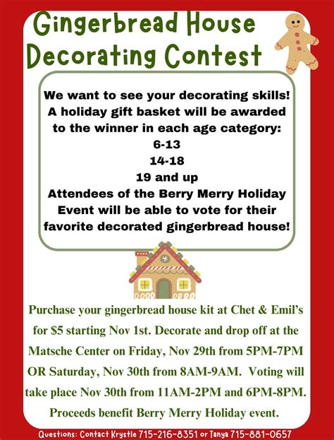 Gingerbread House Decorating Contest, Birnamwood (town), Wisconsin, 30 ...