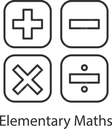 Math Clip Art Black And White Symbols