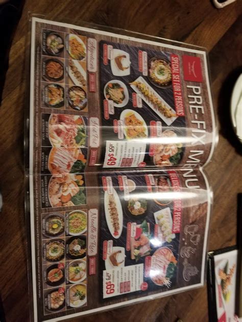Menu at TOKYO TABLE restaurant, Alhambra
