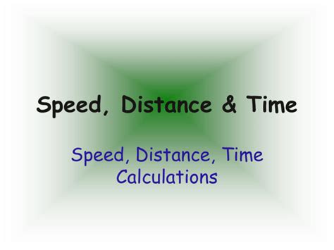 Image result for Distance Speed-Time Explained