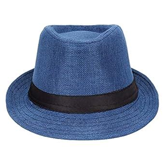 Buy UNIQ COLLETION Men Stylish Sun Protection Casual Self Design Fedora ...