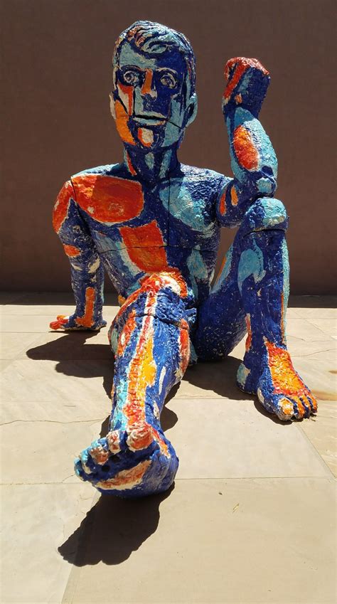 Viola Frey, Reclining Blue Man. While this glazed ceramic piece is at ...