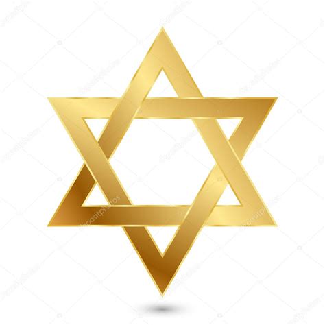 Vector illustration of golden Magen David (star of David) Stock Vector ...