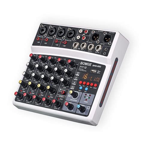 Buy BOMGE 6 Channel Audio Sound Mixer - Professional Digital DJ Mixing ...