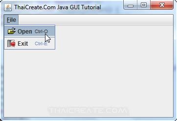 Image result for Java GUI Menu
