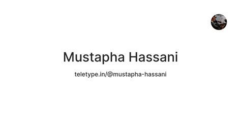 Mustapha Hassani — Teletype