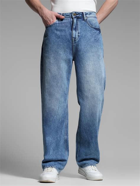 Blue High Rise Dario Loose Fit Jeans