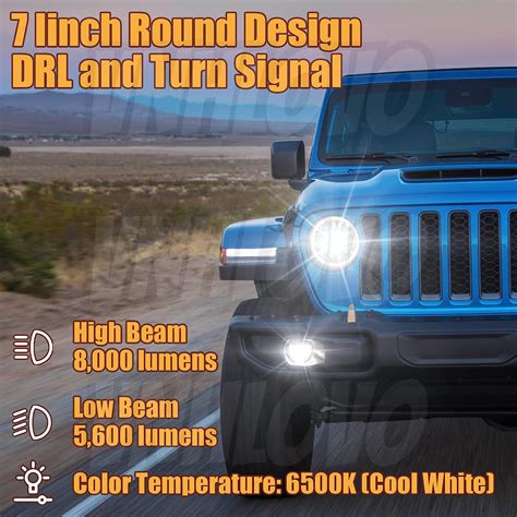 VNHLOVO 2023 Ultra Brightness 7 Round Inch LED | Ubuy India