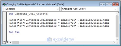 Excel VBA to Change Cell Background Color (2 Suitable Examples)