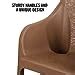 Cello Plastic Arm Rest Dynamo Without Cushion Mid Back Chair (Brown ...