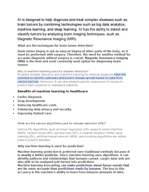 ML Q&A's - machine learning - AI is designed to help diagnose and treat ...