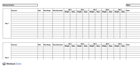 Workout Routine Forms 的图像结果