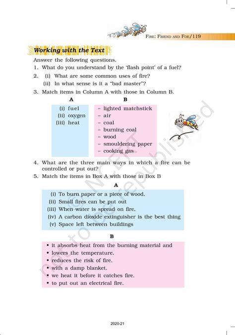 Fire Friend And Foe - NCERT Book of Class 7 English Honeycomb