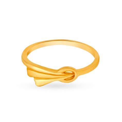 Elegant 22 Karat Matte Yellow Gold Ring