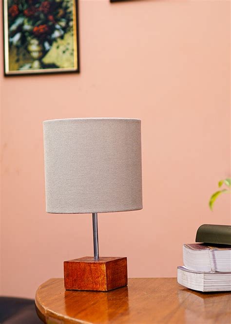 Get Ema Table Lamp With Textured Grey Cylindrical Shade at ₹ 2390 | LBB ...
