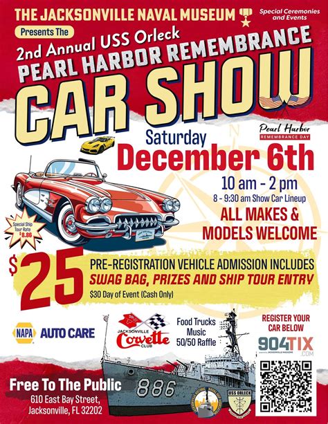 2nd Annual USS Orleck Pearl Harbor Remembrance Car Show, 610 E Bay ...