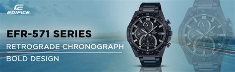 Casio Edifice EFR-571MDC-1AVUDF Black Analog Dial Black Stainless Steel ...