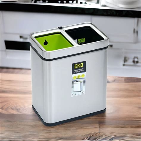 Buy Wet & Dry Open Top 10 L Dual Dustbin (Silver) Online| At-home ...