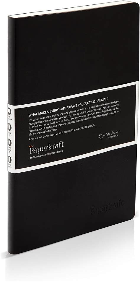 Paperkraft Signature Series Notebook (Black Cover) - 210 x 145 mm, 160 ...
