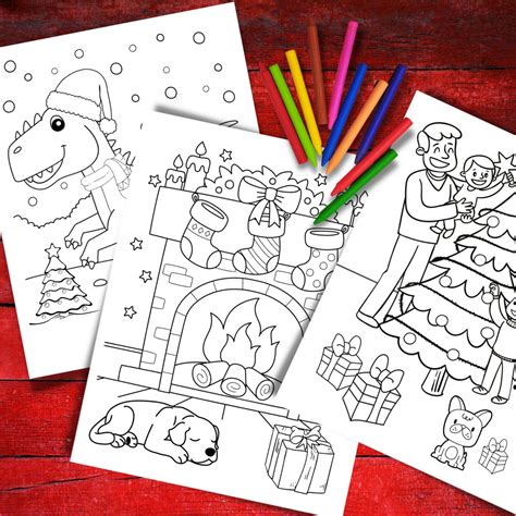 Easy Christmas Coloring Pages