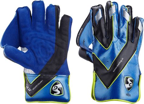 SG Hilite Adult Leather, Rubber Cricket Wicket Keeping Gloves (Colour ...