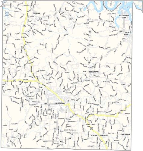 Marion County Map, Arkansas - US County Maps