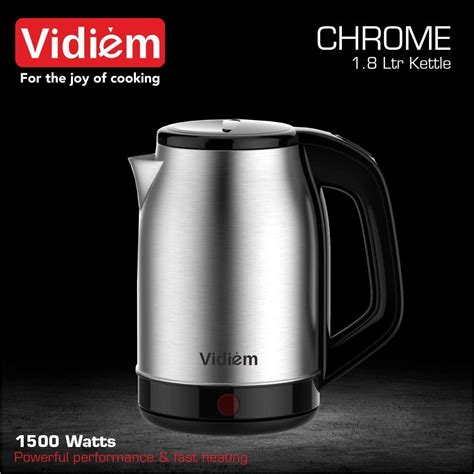 Buy Vidiem Chrome 1.8 Ltr Electric Kettle Online at Vidiem Store ...