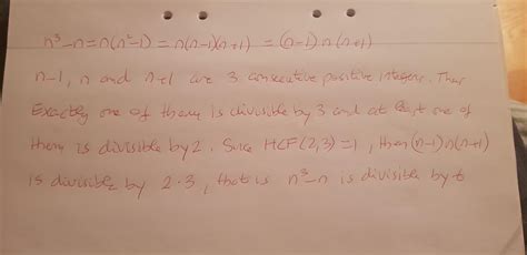 for any positive integer and prove that n 3 prove that n is divisible ...