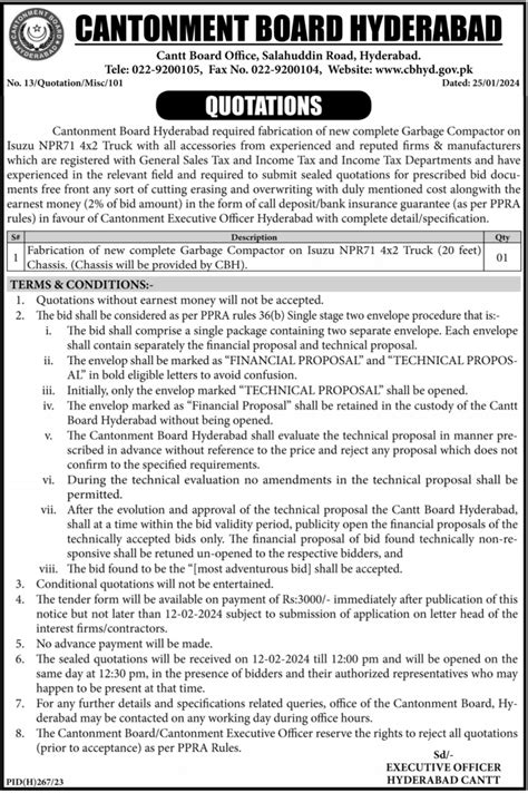 Image result for Garbage Collection Tender Sample