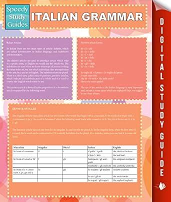 Italian Grammar (Speedy Study Guides): Speedy Pamphlets (Italian ...