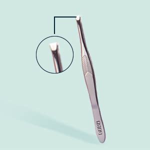 GUBB Metal Flat Tip Tweezer for Women - Precision Eyebrow and Upper Lip ...
