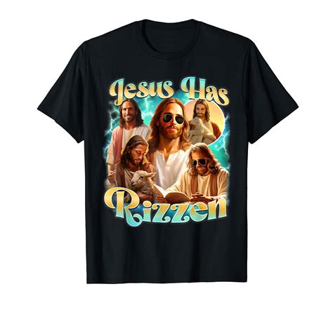 Jesus Has Rizzen He Is Rizzin Retro Christian Religious T-Shirt ...