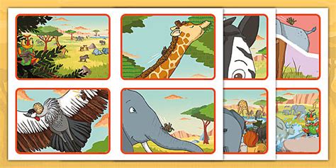 Bug's Big Trip Story Sequencing Cards