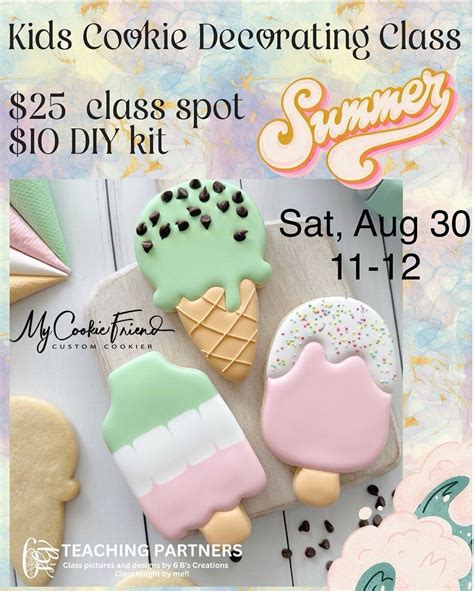 Kids Cookie Decorating Class- End of Summer , Pine & Moss - 1408 ...