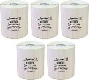 Royaltec 25X15MM Barcode Label Set of 5 Self-adhesive 4 UP Chromo 4 ...