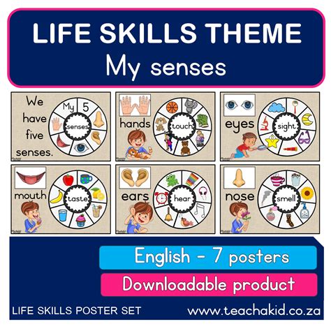 Life Skills posters Senses (PDF) - Teachakid