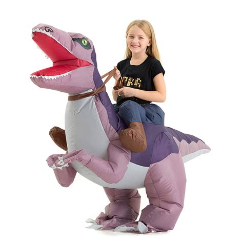 Children Inflatable Ride-on Dinosaur Costume Blow Up Dragon Riding ...