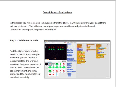 Scratch.mit.edu Space Invaders Tutorial 的图像结果