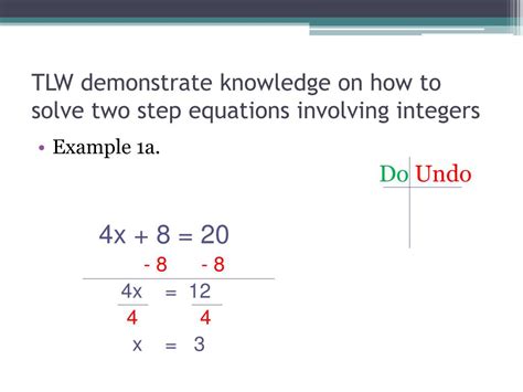 Image result for Solving a Two Step Equation with Integers