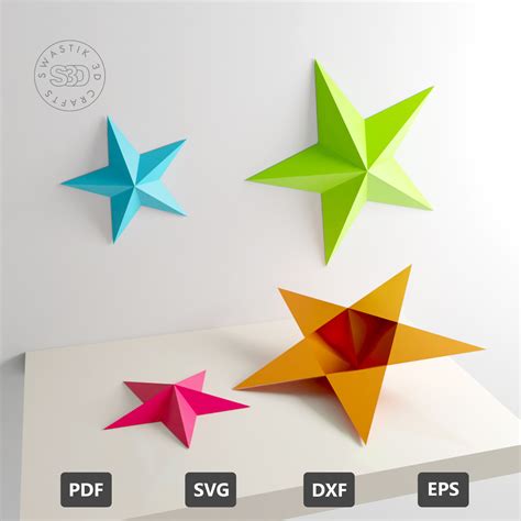 Image result for 3D Paper Star Pattern