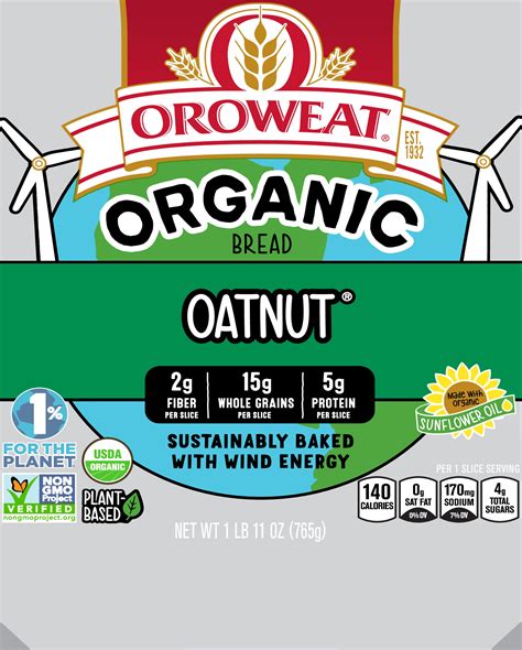 Oroweat Oatnut Bread Nutrition Facts at Robert Doss blog