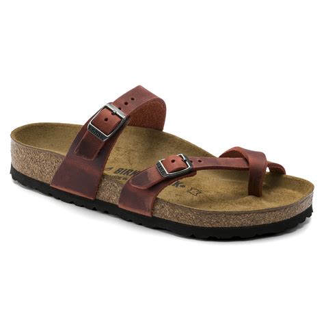 Buy Red Red/Earth Red Mayari Oiled Leather Online in India | BIRKENSTOCK