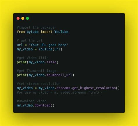 Image result for Python View YouTube Video Code