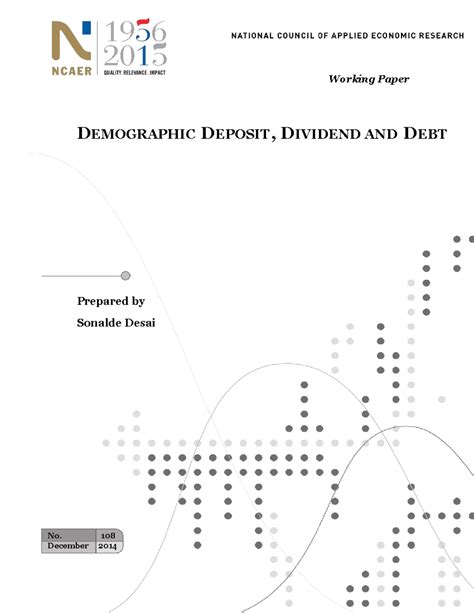 Demographic Dividend Insights - Working Paper No. 108 (Dec 2014) - Studocu