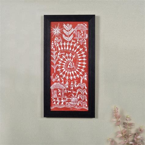 Buy Boro Warli Wall Art- Red Online in India | Vaaree